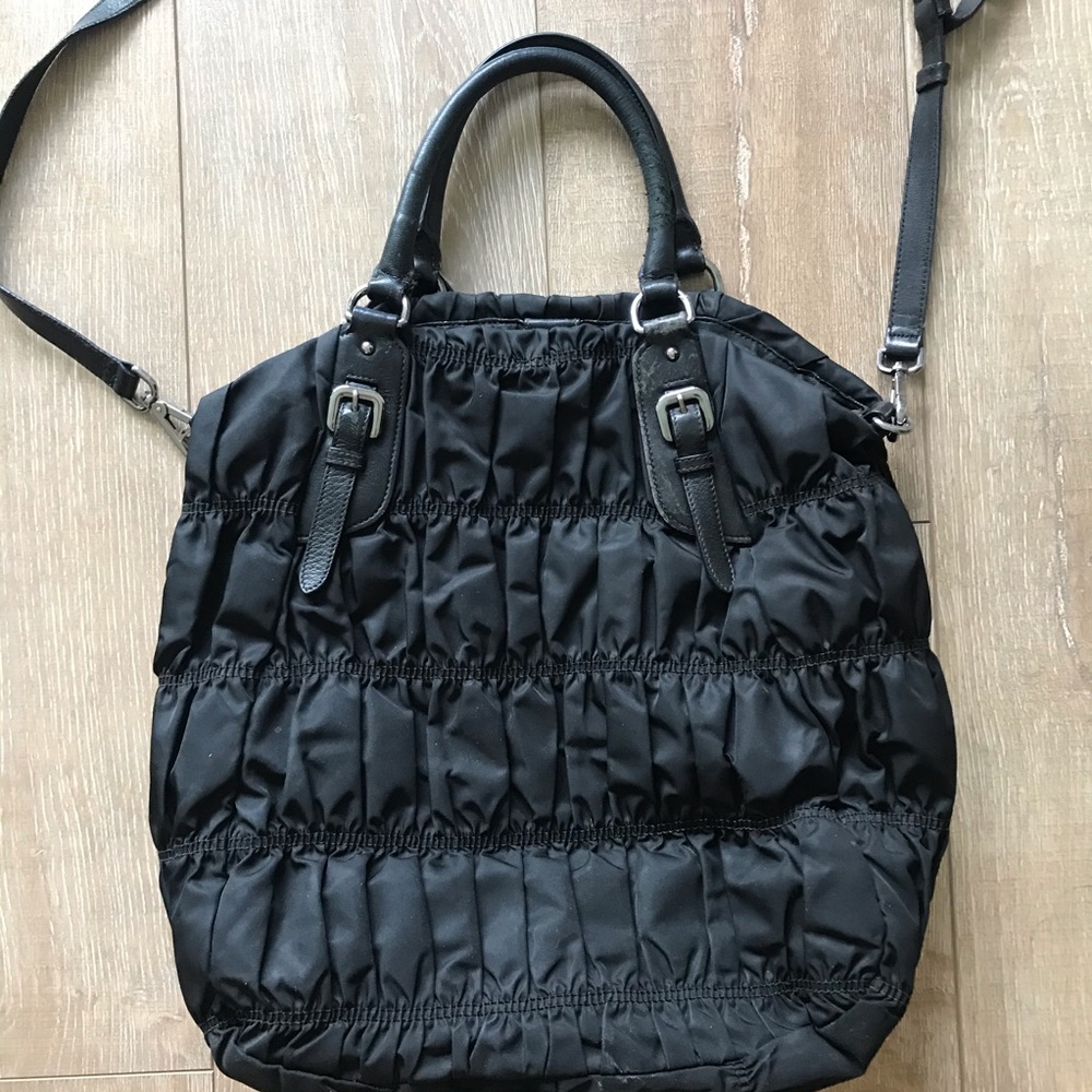 PRADA NYLON crossbody black bag. Preloved bag.